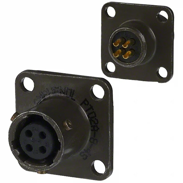 CONN RCPT FMALE 4P GOLD SLDR CUP