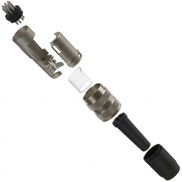 CONN PLUG MALE 8P SILV SLDR CUP