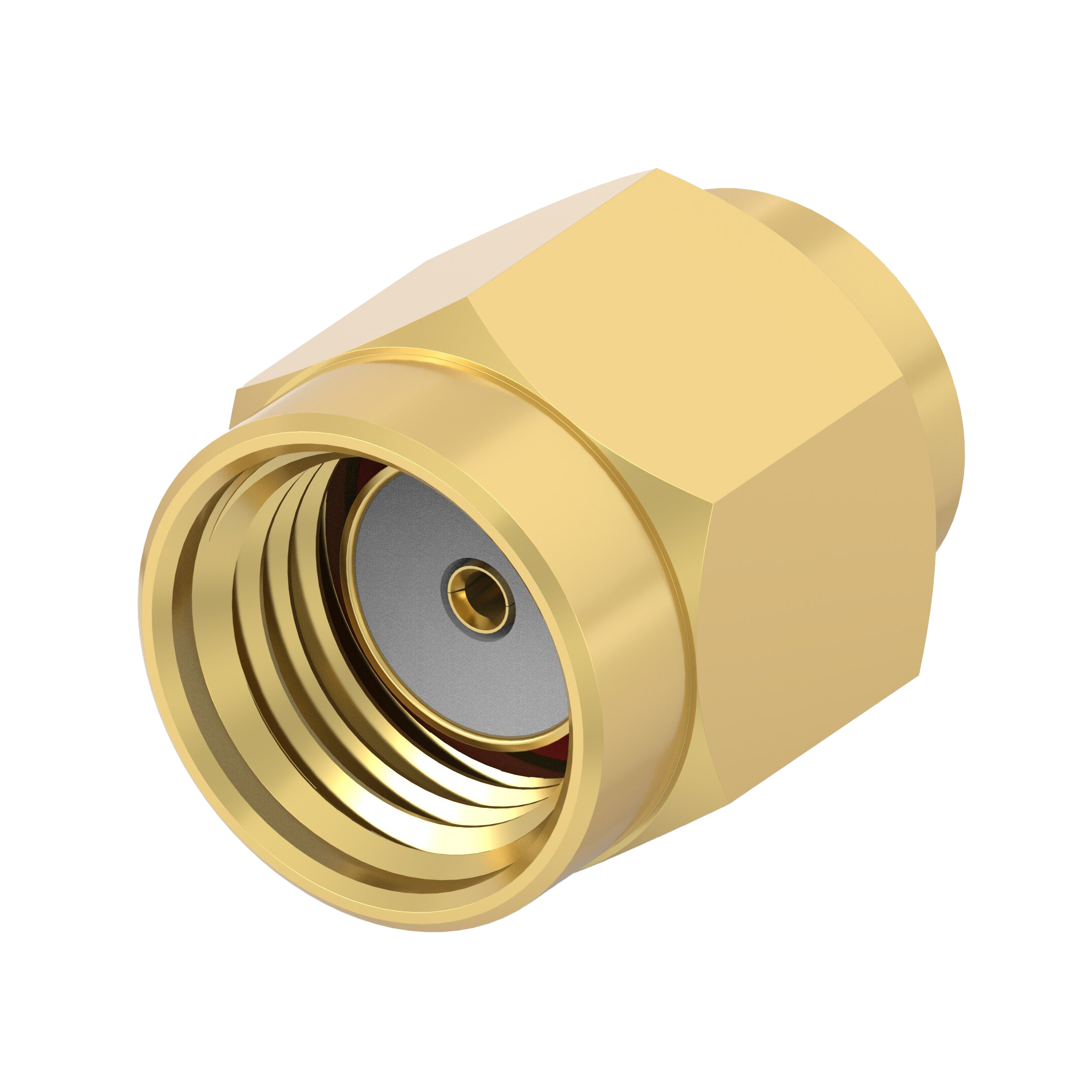 RP-SMA PLUG, LOAD, STR, BRASS, 1