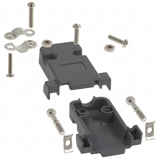 CONN BACKSHELL 9POS 180DEG GRAY