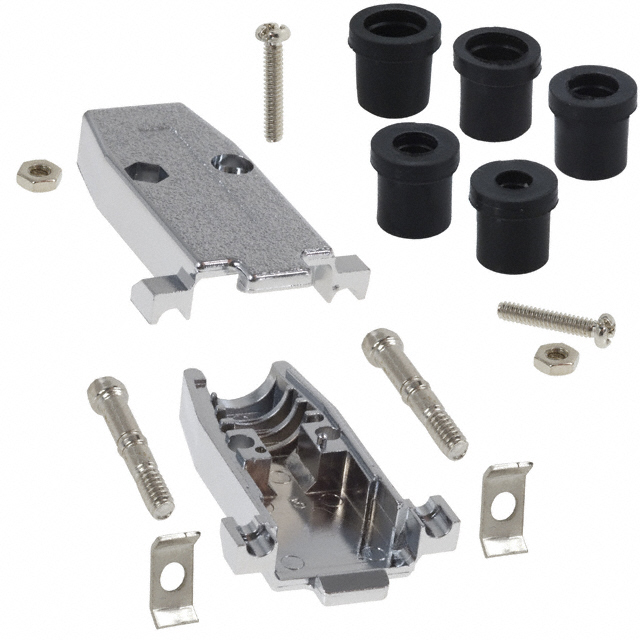 CONN BACKSHELL 9POS 180DEG SHLD