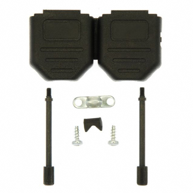 CONN BACKSHELL 9POS 180DEG BLACK