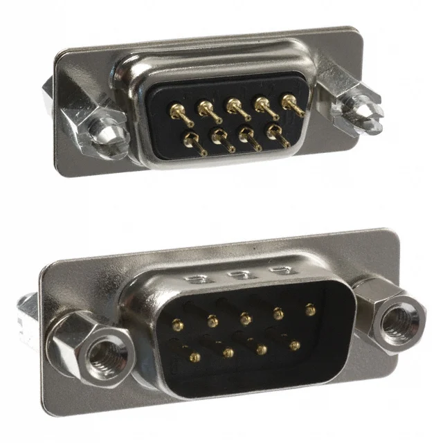 CONN D-SUB PLG 9POS PNL MNT SLDR