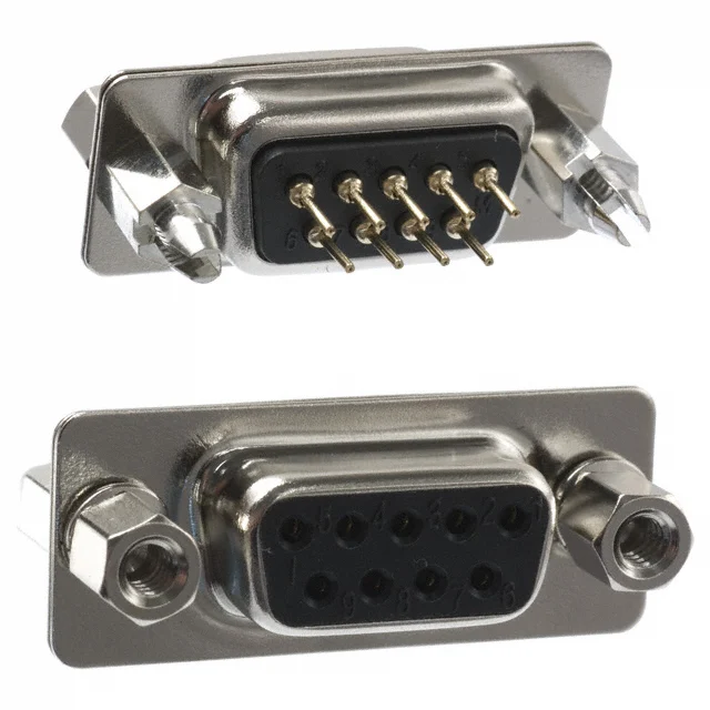 CONN D-SUB RCPT 9POS PNL MT SLDR