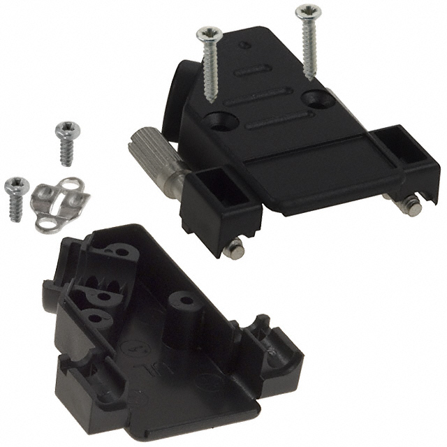 CONN BACKSHELL 9POS 40DEG BLACK