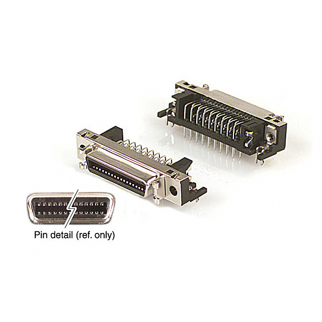 CONN MINI HD RCPT 36P R/A SOLDER