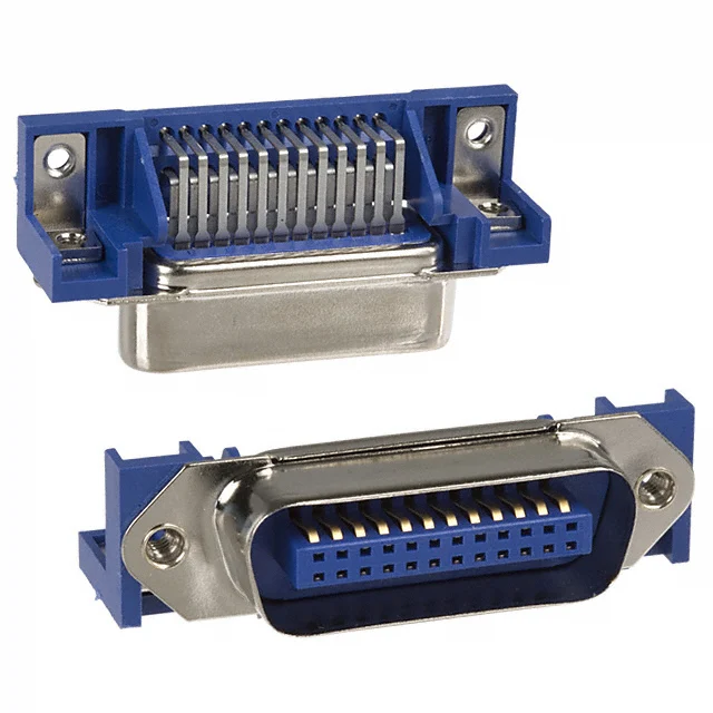 CONN SCSI PLUG 24POS R/A SOLDER