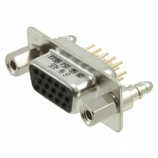 CONN D-SUB HD RCPT 15P VERT SLDR