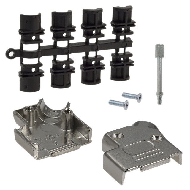 CONN BACKSHELL 9P 45DEG SHLD SLV