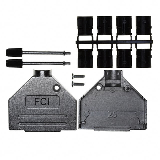 CONN BACKSHELL 25POS 180DEG SHLD