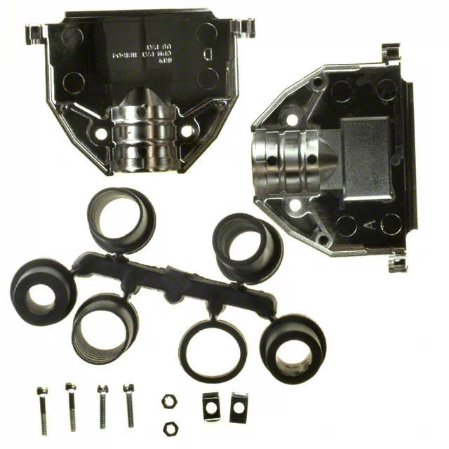 CONN BACKSHELL 37POS 180DEG SILV