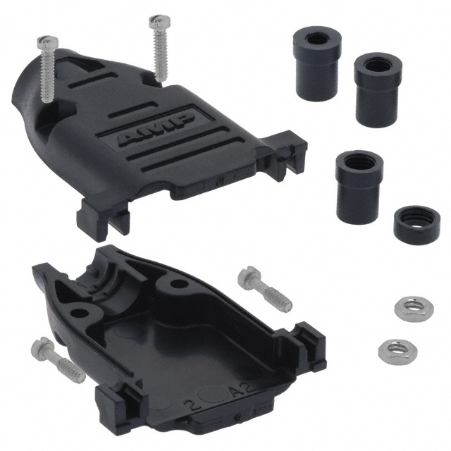 CONN BACKSHELL 15POS 180DEG BLK