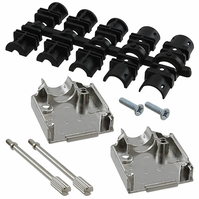 CONN BACKSHELL 9POS 180DEG SILV