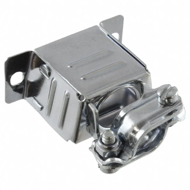 CONN BACKSHELL 9POS 180DEG SILV