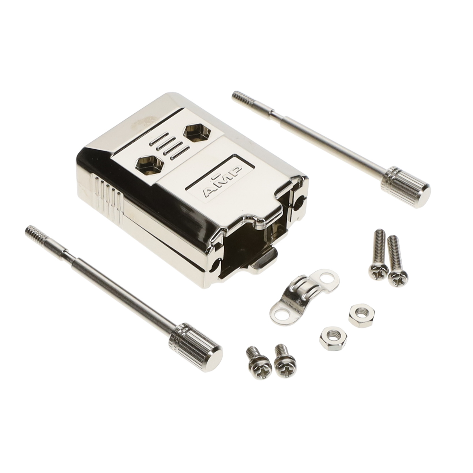 CONN BACKSHELL 9POS 180DEG SILV CONN BACKSHELL 9POS 180DEG SILV