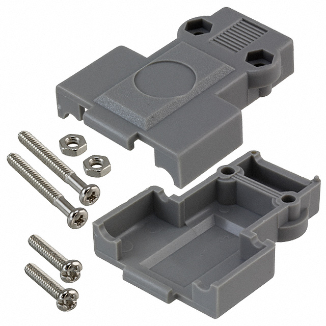 CONN BACKSHELL 9POS 180DEG GRAY