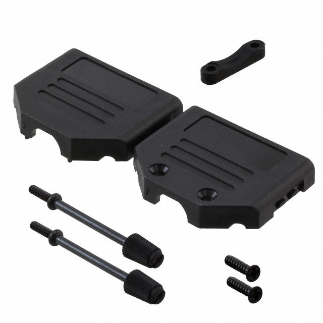 CONN BACKSHELL 15POS 180DEG BLK