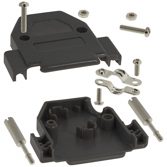 CONN BACKSHELL 25POS 45DEG GRAY