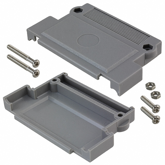 CONN BACKSHELL 37POS 180DEG GRAY