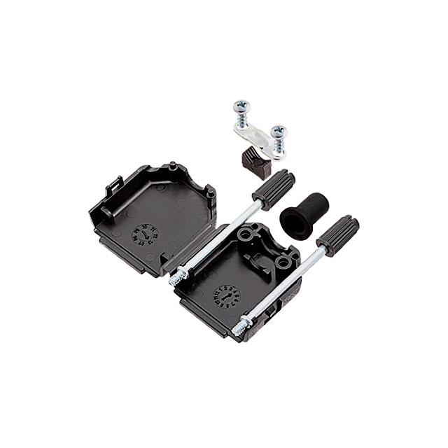 CONN BACKSHELL 9POS 180DEG BLACK