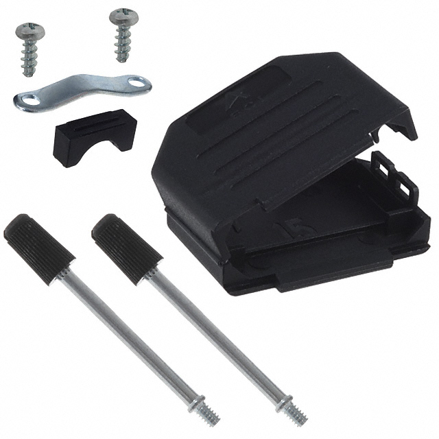 CONN BACKSHELL 15POS 180DEG BLK