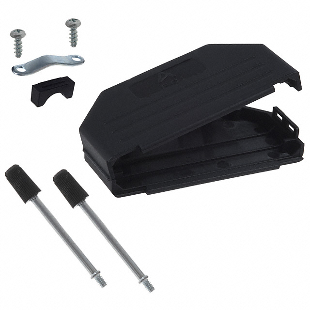 CONN BACKSHELL 37POS 180DEG BLK