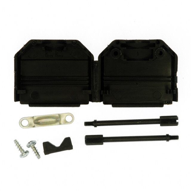 CONN BACKSHELL 15POS 180DEG BLK