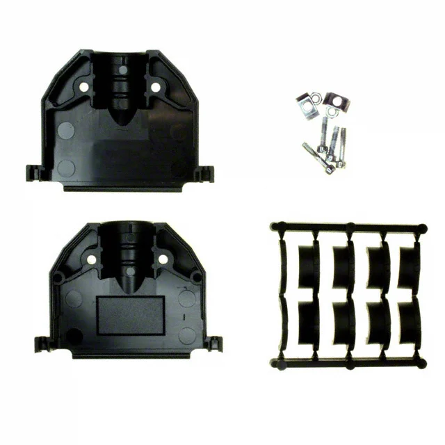 CONN BACKSHELL 50POS 180DEG BLK