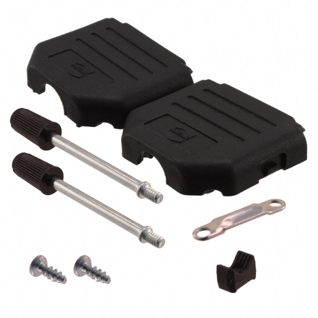 CONN BACKSHELL 15POS 180DEG BLK