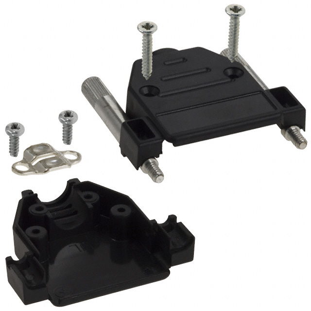 CONN BACKSHELL 15POS 180DEG BLK