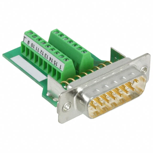CONN D-SUB PLUG 15POS TERM BLK