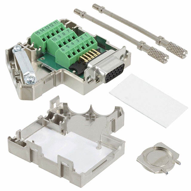 CONN D-SUB HD PLG 15POS TERM BLK