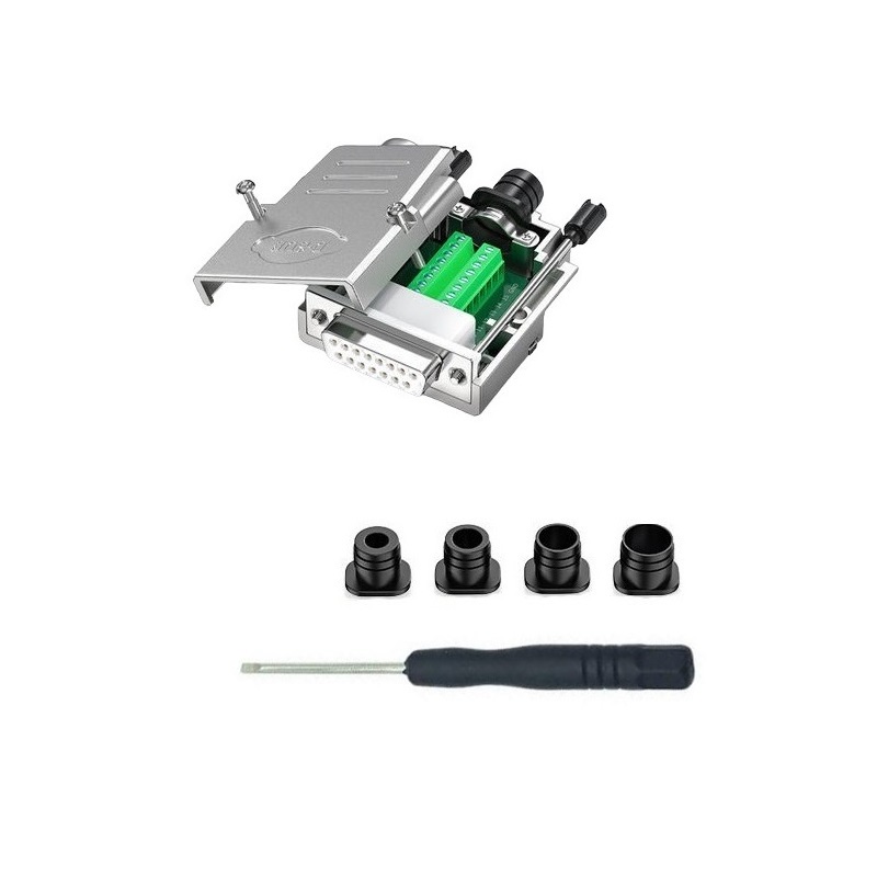 CONN D-SUB RCPT 15POS TERM BLK