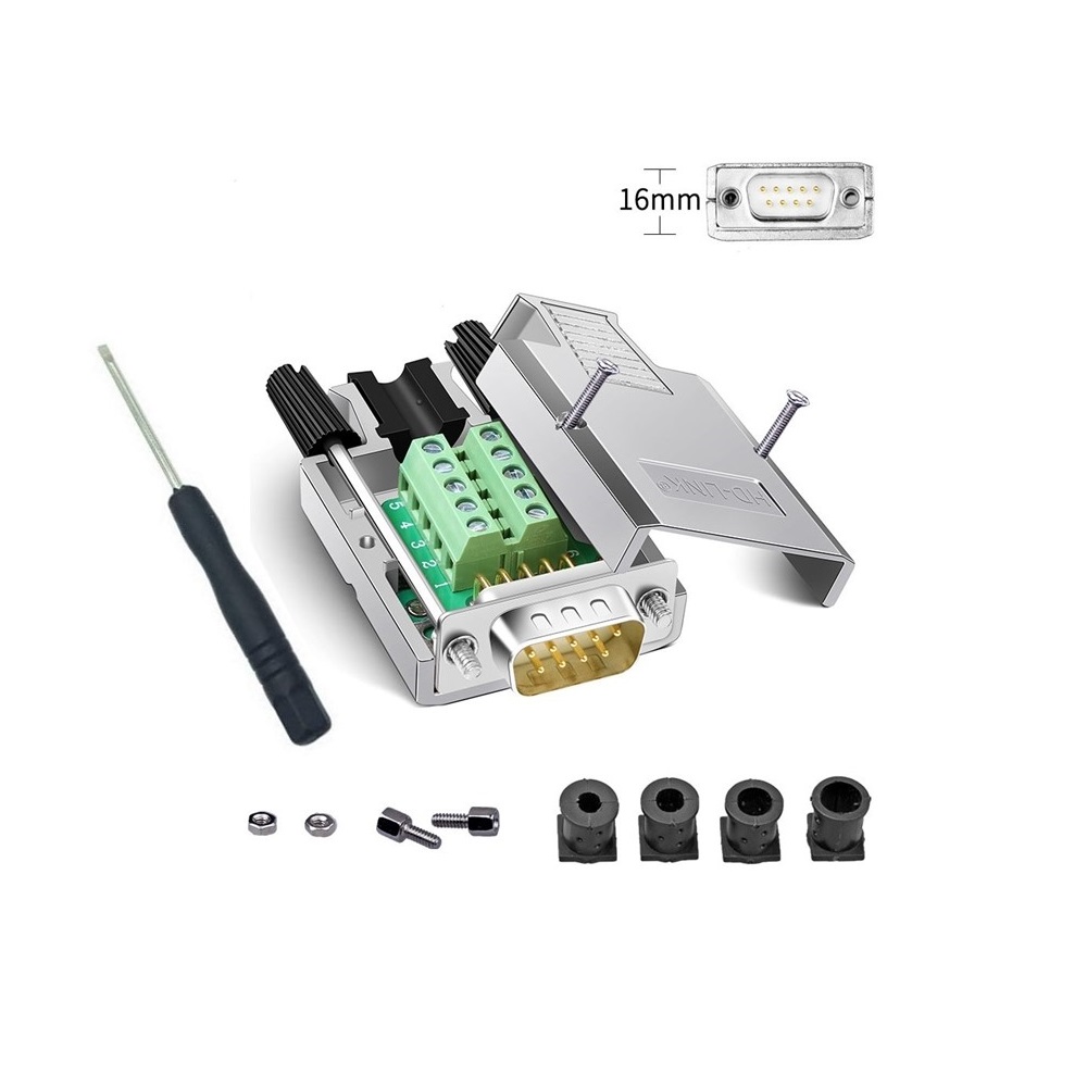 CONN D-SUB PLG 9P TERMINAL BLOCK