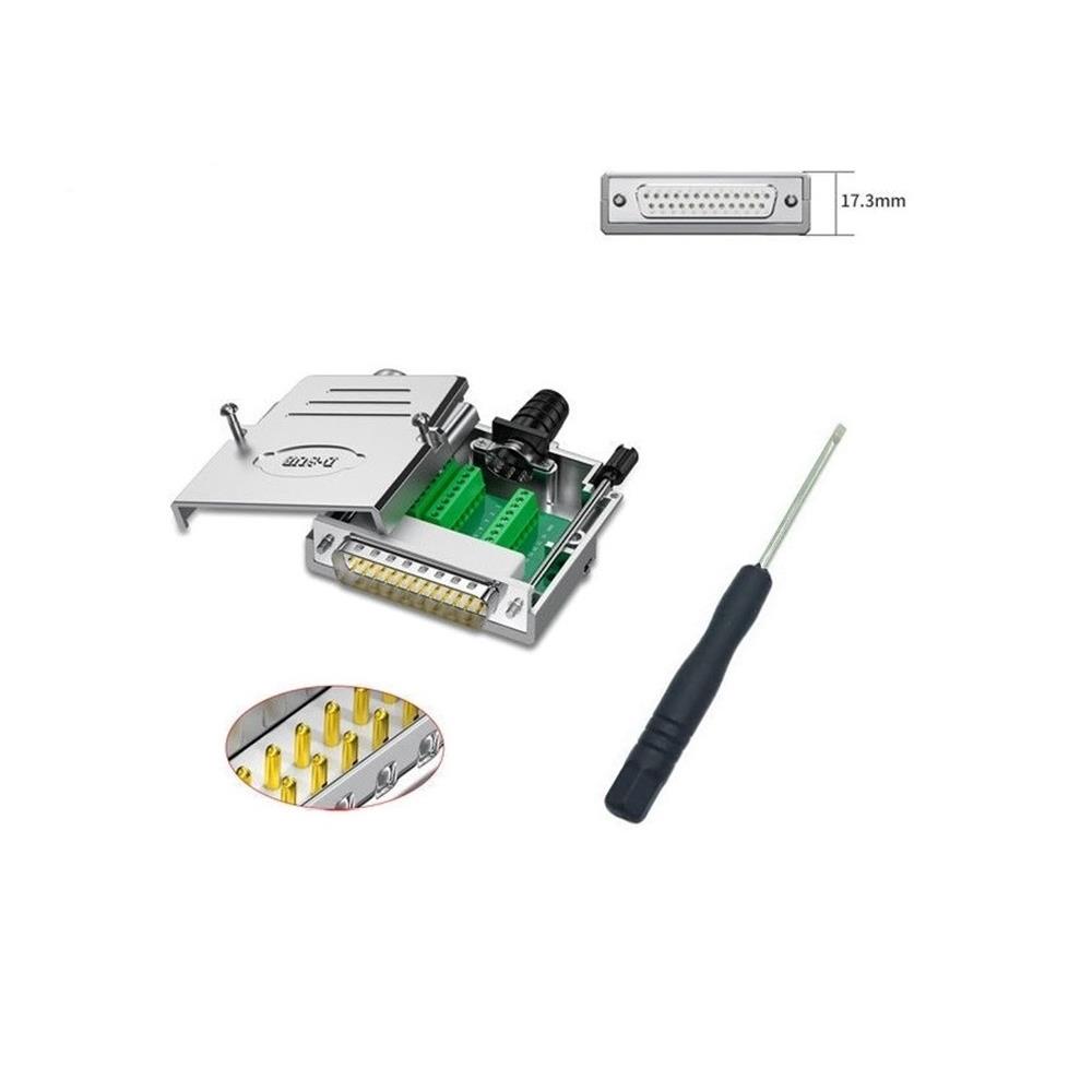 CONN D-SUB PLUG 25POS TERM BLK