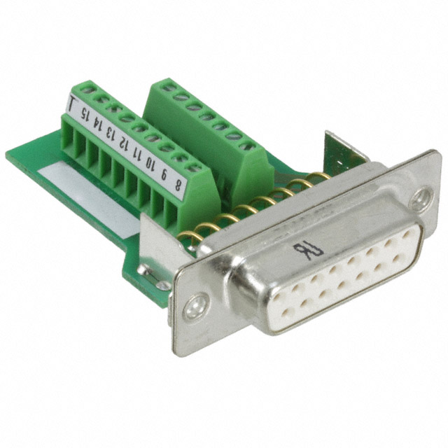 CONN D-SUB RCPT 15POS TERM BLK