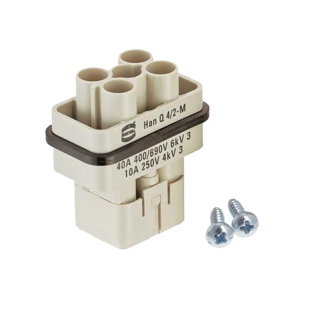 INSERT MALE 4+2POS+1GND CRIMP