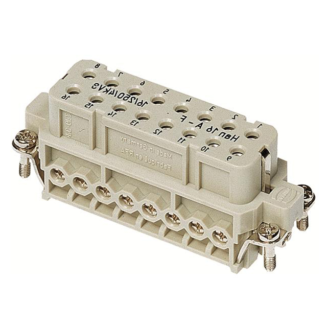 INSERT FEMALE 16POS+1GND SCREW