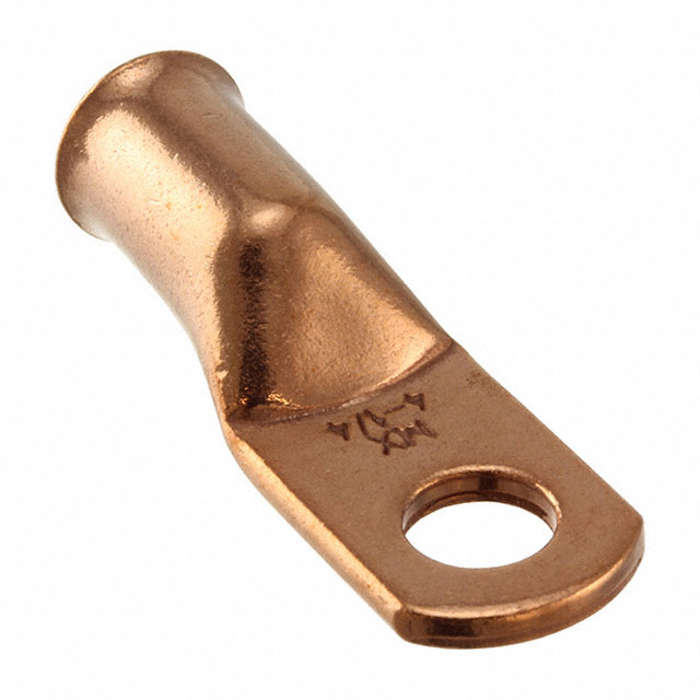 CONN RING FLAT 4AWG #1/4 CRIMP