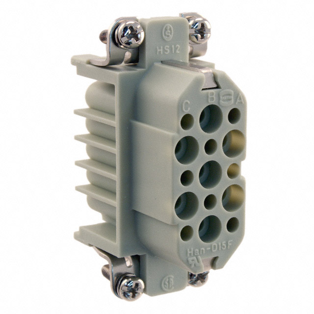 INSERT FEMALE 15POS+1GND CRIMP