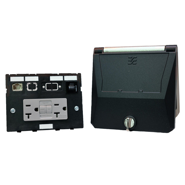 DOUBLE FRAME, KNOB LOCK, GFCI DO