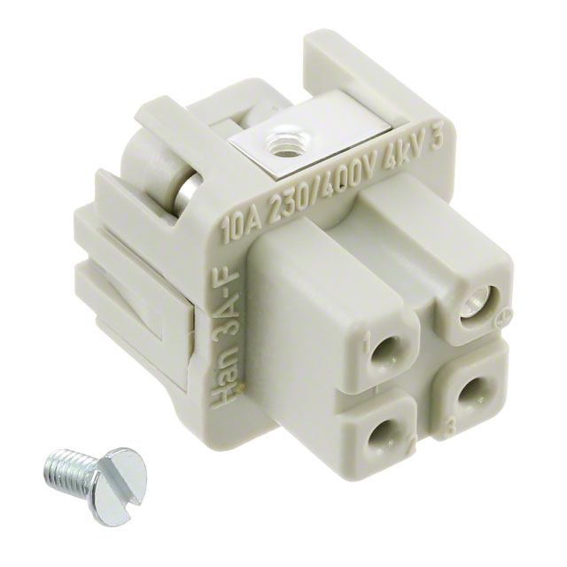 INSERT FEMALE 3POS+1GND SCREW