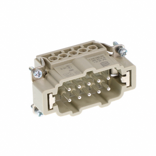 INSERT MALE 10POS+1GND SCREW