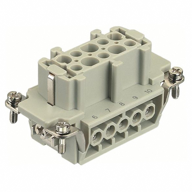 INSERT FEMALE 10POS+1GND SCREW