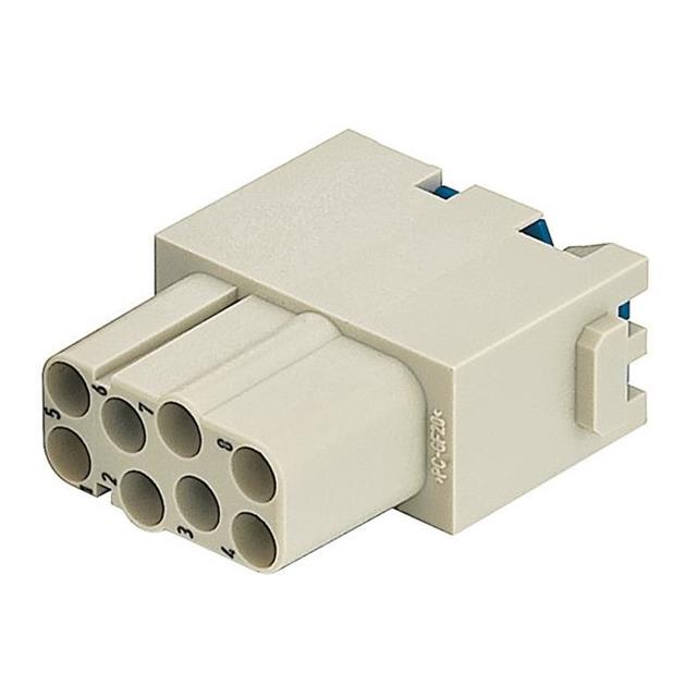 MODULE FEMALE 8POS PUSH IN LOCK