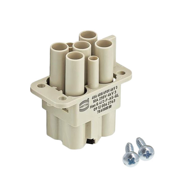 HAN Q 4/2 FEMALE AXIAL SCREW INS