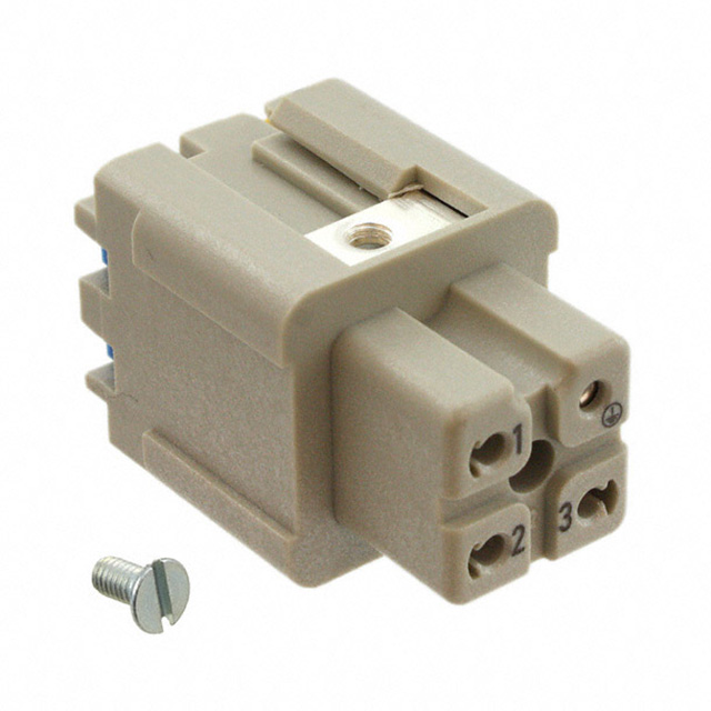 INSERT FEMALE 3POS+1GND PUSH IN