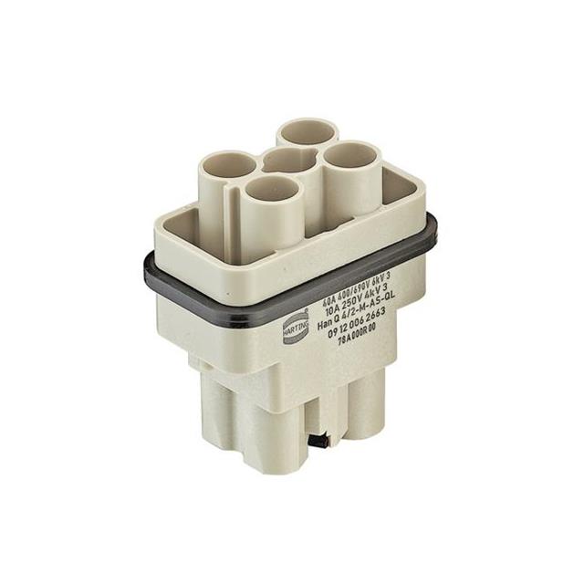 HAN Q 4/2 MALE AXIAL SCREW INSER