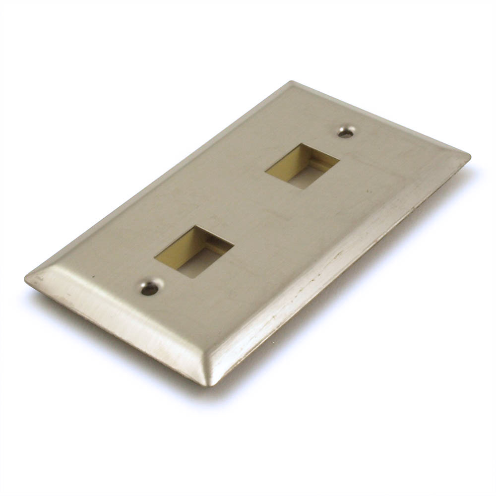 Wallplate: Keystone 2H Stainless
