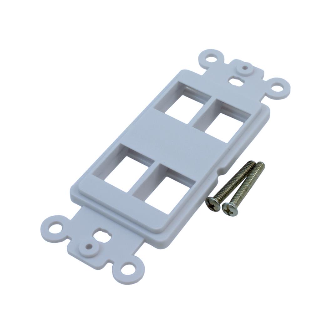 Wallplate: 4 Decora Keystone Wht